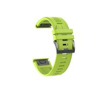yzw6688 Correa de reloj Quickfit 22 26 mm compatible con Tactix 7 AMOLED Delta Bravo correa de reloj compatible con Quatix 7 7X 6 5 3 banda de silicona for deportes al aire libre(Style2 Green,QuickFit