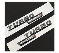 yzw6688 Letras cromadas Negras 3D for Pegatinas con Logotipo de Coche, compatibles con Accesorios A45S / W177, Emblema de Guardabarros Turbo 4matic, Insignia for Maletero Trasero (Color : TB Plus Bla