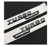 yzw6688 Letras cromadas Negras 3D for Pegatinas con Logotipo de Coche, compatibles con Accesorios A45S / W177, Emblema de Guardabarros Turbo 4matic, Insignia for Maletero Trasero (Color : TB Black 2p