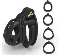 YZWDQYHDYS Jaula de Entrenamiento Ajustable para Hombres, Negra, 4 Anillas, Ajustable, S