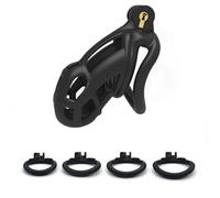 YZWDQYHDYS Jaula deportiva de resina negra de 4 anillas para hombre Cobra (L)