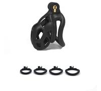 YZWDQYHDYS Jaula deportiva de resina negra de 4 anillas para hombre Cobra (M)
