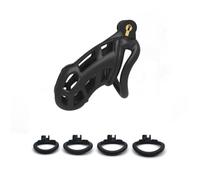 YZWDQYHDYS Jaula deportiva de resina negra de 4 anillas para hombre Cobra (XL)