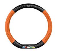 YZWDSFP Funda Volante Cuero para BYD Seal, Antideslizante Transpirable Protector Volante Coche, Durable y Suave Funda Volante Coche, Accesorios Coches Interior Decoracion,D-Orange