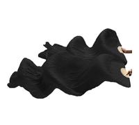 YZWHKJ Abanico Seda Danza del Vientre Abanicos de Danza con Velo Seda Calidad Femenina Par abanicos for del Vientre Blancos(Black,XXL-280cm-1pair(2pcs)