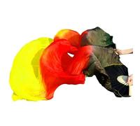 YZWHKJ Abanico Seda Danza del Vientre Abanicos de Danza con Velo Seda Calidad Femenina Par abanicos for del Vientre Blancos(Color-1,XXL-280cm-1pair(2pcs)