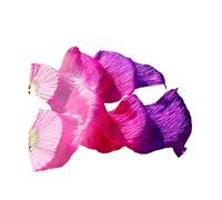 YZWHKJ Abanico Seda Danza del Vientre Abanicos de Seda for Danza del Vientre Real/Rayón Mano Izquierda + Derecha 150/180 * 90 cm(19,230x90cm Real Silk)