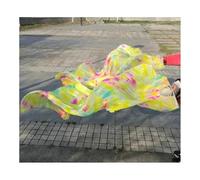 YZWHKJ Abanico Seda Danza del Vientre Abanicos for Danza del Vientre teñidos anudados for Mujeres y niñas, 180 cm de Largo, Seda Natural auténtica, for Bailar, un par(As The picture-03,M)