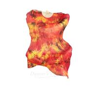 YZWHKJ Abanico Seda Danza del Vientre Abanicos for Danza del Vientre teñidos anudados for Mujeres y niñas, 180 cm de Largo, Seda Natural auténtica, for Bailar, un par(As The Picture,M)