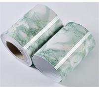 YZWHKJ Cenefa Adhesiva Cocina Práctico Pegatina de pared a prueba agua decorativa Cintura autoadhesiva Línea Sala estar Marble Wallpaper Fronteras Calcomanías(Marble Light Green,5mx10cm)
