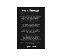 YZWRWRMKTB Classic See It Through Poem Metal Sign Typography Print Inspirational Quote Wall-Art for Living Room Bedroom Home Office Motivating Decor Tin Plaque 8 X 12 inch