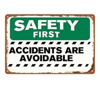 YZWRWRMKTB First Accidents Skip Tin Sign Comedy Workshop Decor 12x8 Inch