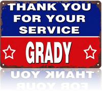 YZWRWRMKTB For Your Service Grady Metal Sign Funny Wall Decor Living Room Bedroom Office Garage Man Cave Bar 8 X 12 in