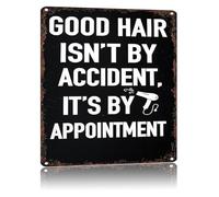 YZWRWRMKTB Funny Salon Decor Vintage Metal Tin Sign Hairdresser Humor for Barber Shop Beauty Wall-Art Gift 8 X 12 in