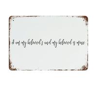 YZWRWRMKTB I Am My Beloved’s Metal Sign Vintage Tin with Bible Quote for Wedding Gift Bar Cafe Home Wall Decor (8 X 12 inch)