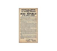 YZWRWRMKTB Irish Independence Poster 1916 Proclamation Easter Rising Historical Document Wall-Art Print for Home Study Man Cave 8 X 12 in