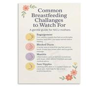 YZWRWRMKTB Mothers Breastfeeding Education Metal Sign Understanding Common Nursing Issues Chart for Care Clinic Decor 8 X 12 in