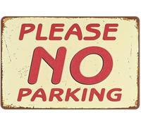YZWRWRMKTB No Parking Warning Vintage Metal Tin Sign Keep Clear Wall Decor for Private Driveway Garage Door 8 X 12 in