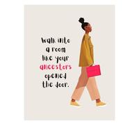 YZWRWRMKTB Strong Black Woman Leadership Quote Female Executive Inspiration Boss Lady Attitude Metal Wall Sign for Office Conference Room Decor 8 X 12 inch