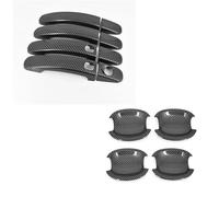 YZXOOP Exterior Tirador Cubierta Para Manija De Puerta Exterior Auto Para Ford Para Focus 2015 2016 2017 2018 Embellecedores Cromado Aspecto Fibra Carbono Cubierta Para Manija Puerta Coche