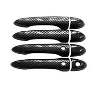 YZXOOP Exterior Tirador Embellecedor Para Manija De Puerta Exterior Coche Para JEEP, Para Cherokee Para Compass 2015-2023 Decoración Cromo Negro Brillante Cubierta Para Manija Puerta Coche