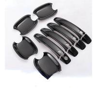 YZXOOP Exterior Tirador Embellecedor Para Manijas De Puerta Exteriores Coche Para A3 2008-2011 2012 Negro Brillante Con Botones Acceso Inteligente Cubierta Para Manija Puerta Coche