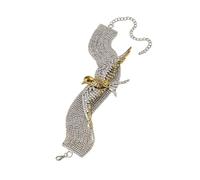 YZYDF Collar con diseño de golondrina de pájaro exagerado, collar de diamantes completos de varios niveles, accesorio de cadena de clavícula vintage