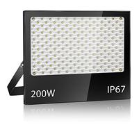 YZYFACAI Foco Led Exterior 200W, IP67 Impermeable Proyector LED Exterior, 7000 K Blanco Frío, 20000 lm, Superbrillante Foco LED, Patio, Garaje, Entrada, Fábrica