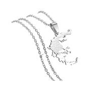 YZyizhen Collar con Colgante De Mapa De Grecia - Nombre del Pueblo Contorno del País Cadena De Dijes De Estilo Étnico Griego Joyería Patriótica Delicada, Hip-Hop Mujeres/Hombres/Niña Regalos UNIS