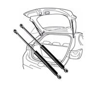 YZYLYW 2 X Resorte de Gas Maletero para Jeep Compass 2017 2018 2019, Puntales de Gas Portón Trasero Resortes de Gas Hidráulico Soporte de Elevación Accessories