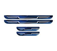 YZYLYW 4 Piezas Molduras de Umbral de Puerta Coche Acero Inoxidable para Suzuki Jimny 2012-2018, Embellecedor de Pedal de Bienvenida Antideslizante,D/Blue