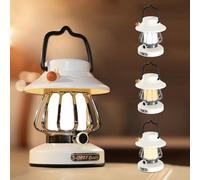 YZYOE Lámpara retro recargable led de caballo, luz de campamento portátil al aire libre, intensidad luz regulable 3 modos y función memoria.