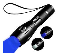 YZYOE Linterna recargable dos en uno con luz blanca y azul, luz de sangre de zoom al aire libre para la observación, 2 modos