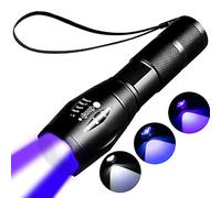 YZYOE Linternas recargables de luz negra y ultravioleta, lámparas de rastreo sangre para la caza, Linterna ultravioleta LED 3 en 1 luz negra ultravioleta, azul y blanca, 3 modos.