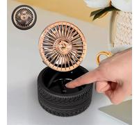 YZYOE Mini recargable 3-modo portátil lindo ventilador de neumáticos, verano escritorio interior ventilador rueda creativa como un pequeño regalo para amigos.