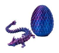 YZZT Huevos de dragón impresos en 3D, huevos de dragón, juguetes antiestrés articulados en 3D con piedras preciosas de cristal, dentro de Pascua