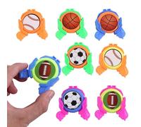 YZZT Mini catapulta de Frisbee de 8 Piezas, Lanzamiento de energía potencial elástico, Frisbee con Tema de Pelota, Juguetes para aliviar el estrés, Juegos para niños Adultos y de 4 años