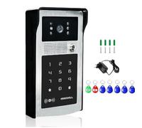 Yzzthumss de Timbre con Video Inteligente Tuya Wifi 1080P, Videoportero Inalámbrico, Cámara Exterior con Wifi, Tarjeta RFID y Enchufe Europeo. EU Plug