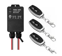 Yzzthumss Interruptor de Control Remoto Inalámbrico Universal de 433 MHz, Resistente Al Agua, Receptor Inalámbrico, CC 8 V-80 V, 30 A, Transmisor para Bomba, Luz y Ventilador.