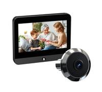 Yzzthumss Mini Mirilla Digital Tuya Wifi de 2 MP con Visor PIR y Detección de Movimiento, Timbre y Cámara para Puerta con Pantalla de 4,3 Pulgadas.