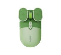 Yzzthumss Ratón Inalámbrico con IA, Recargable por USB, Silencioso, 2.4 G/Bluetooth, Control de Voz con IA para Ordenador/Oficina, Color Verde.