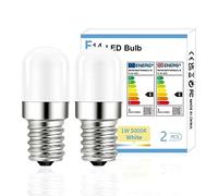 YzzYzz E14 Lámpara LED blanca fría, 5000K Lámpara LED E14, 1W de repuesto para lámparas halógenas de 15 W, bombilla LED para frigorífico de 120 lúmenes, no regulable, 230V AC, 2 piezas