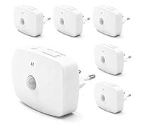 YzzYzz luz nocturna infantil, luces nocturnas de pasillo de Enchufe con Sensor Movimiento y Sensor de Crepúsculo, 3 temperaturas de color, diseño de retroiluminación, Dormitorio, Cocina, Baño,6 Piezas