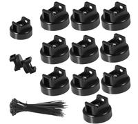 Z Bad 1 Magnetic Zip Tie, Zbad1 Magnetic Cable Tie Holders, Magnetics Cable Ties Holder for Cables Management, for Serious Holding Strength, Flexible Cables Management for Every Space (10 pcs)