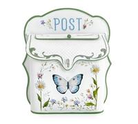 Z² BellaDecor Buzón vintage de pared estilo antiguo estilo nostálgico encanto decoración del hogar buzón de metal estilo retro con pájaro mensaje de despedida