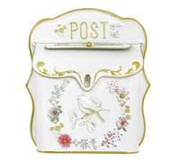 Z² BellaDecor Buzón vintage shabby de color antracita, retro, estilo rústico, de metal, estilo antiguo, para jardín, decoración al aire libre