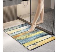 Z·Bling Alfombrilla de Baño Absorbente 70x130cm,Alfombra Diatomita Baño Antideslizante,para Bañera,Ducha,Estilo del Estampado Geométrico 111