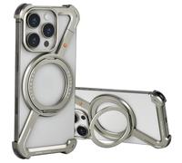 Z Case Para iPhone 16 Promax Sin Marco Con Soporte Magsafe Soporte Magnético Giratorio De 360 °, Metal Ultra - Delgado Duro A Prueba de Golpes Ultra - Delgado IPhone 16 Pro Max Case Con Anillo De