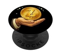 Z Coin Crypto Crypto Design Camiseta para el Amor de la Moneda Digital PopSockets PopGrip Adhesivo