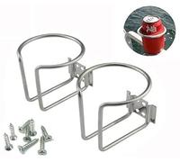 Z-Color 2 Soportes universales de Acero Inoxidable para Bebidas, para Barco, camión, Caravana, Coche, Remolque